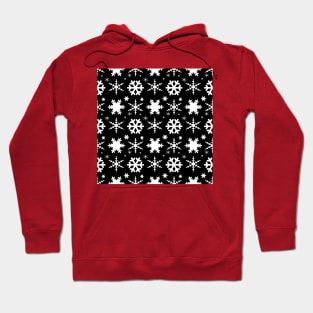 Snowflakes Black Hoodie